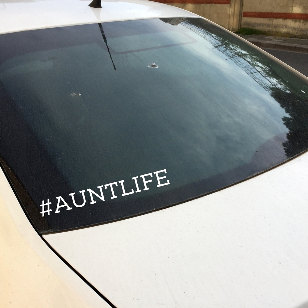 #AUNTLIFE Car Decal Tumbler Decal White Car Window Decal White Car Windsh…